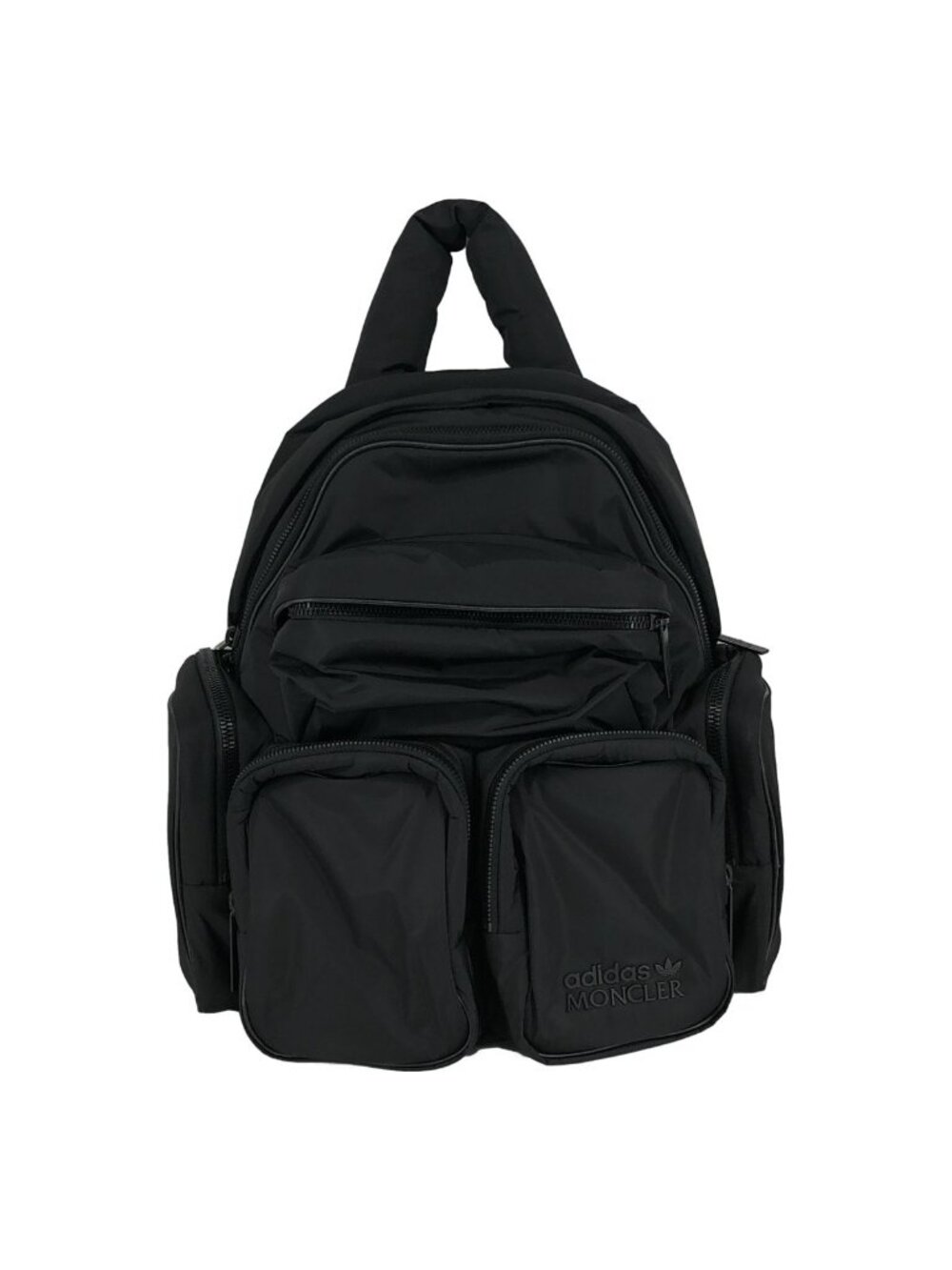 Moncler Adidas Nylon Leather Piping Backpack Black